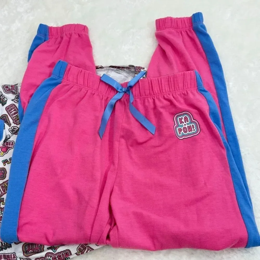 American Girl Talk All Night Pajama Set Short Sleeve T & Joggers - Big Kids US M